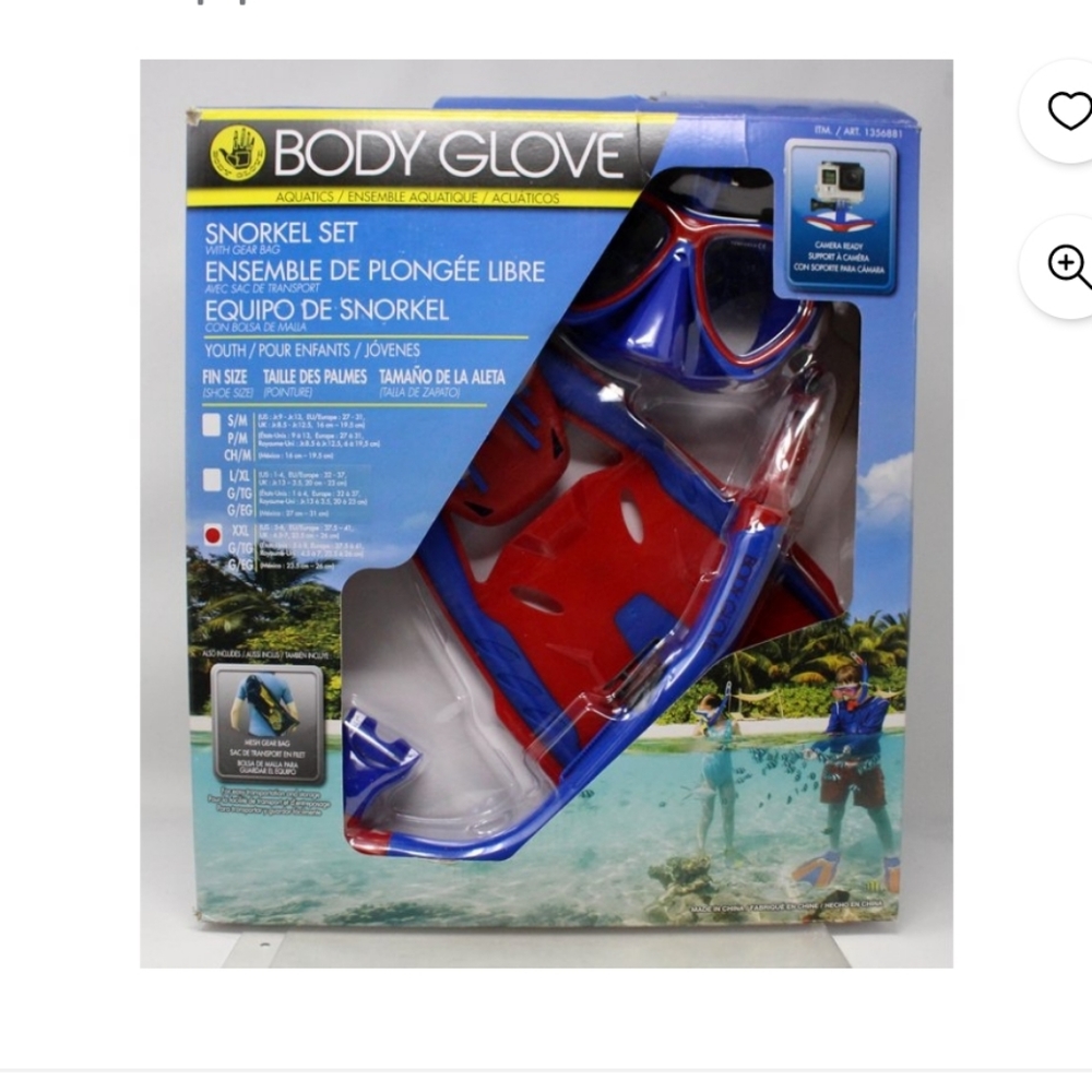 Body Glove Aquatics Snorkel Set With Gear Bag